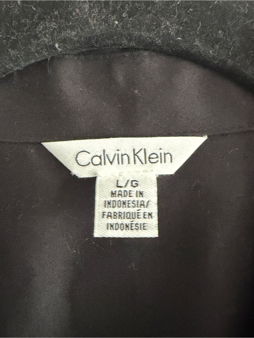 Calvin Klein Black Satin-Look Shirt - Picture 2 of 8
